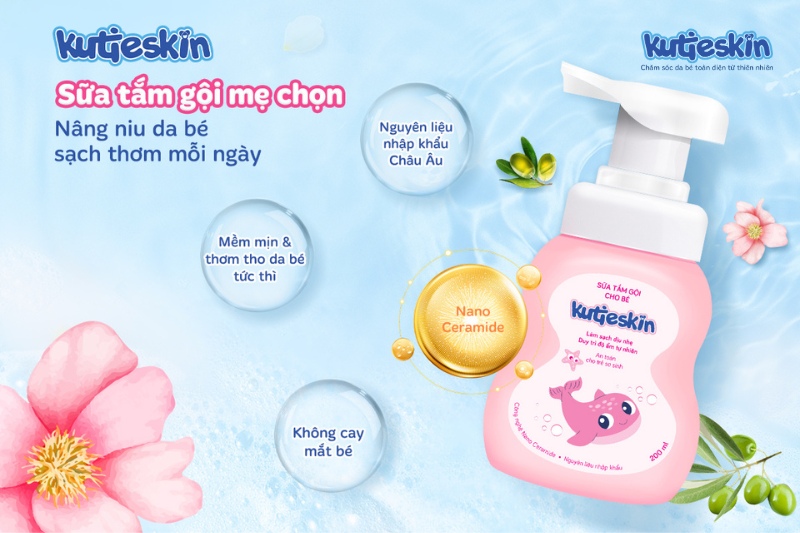 Sữa tắm Kutieskin đảm bảo đáp ứng đầy đủ các tiêu chuẩn sử dụng an toàn cho các bé từ 7 ngày tuổi