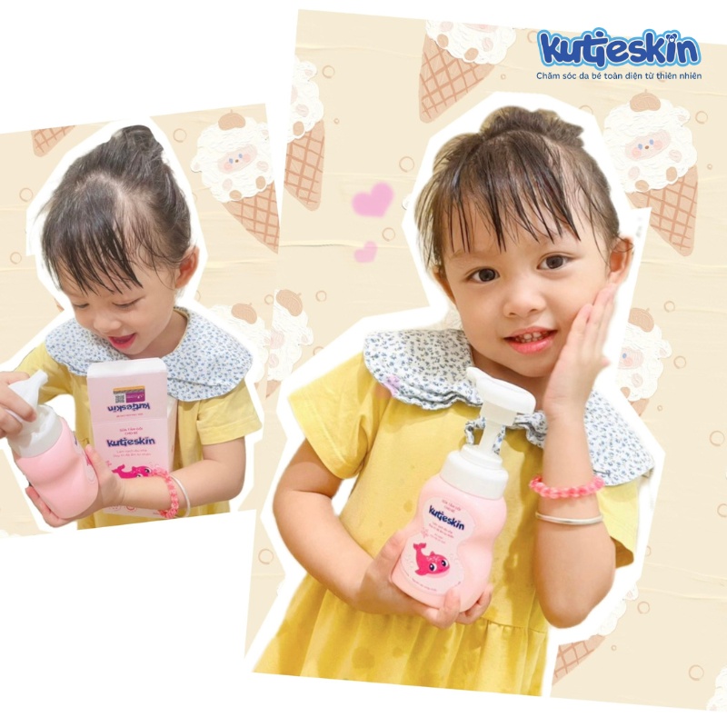 Mẹ hãy sử dụng sữa tắm cùng với những sản phẩm chăm sóc da của nhà Kutieskin để chăm sóc bé yêu toàn diện hơn