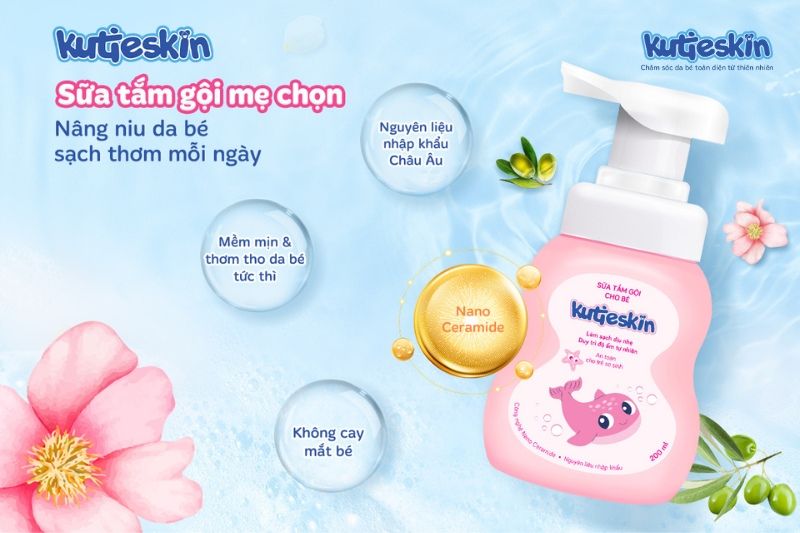 Sữa tắm Kutieskin đảm bảo đáp ứng đầy đủ các tiêu chuẩn sử dụng an toàn cho các bé từ 7 ngày tuổi