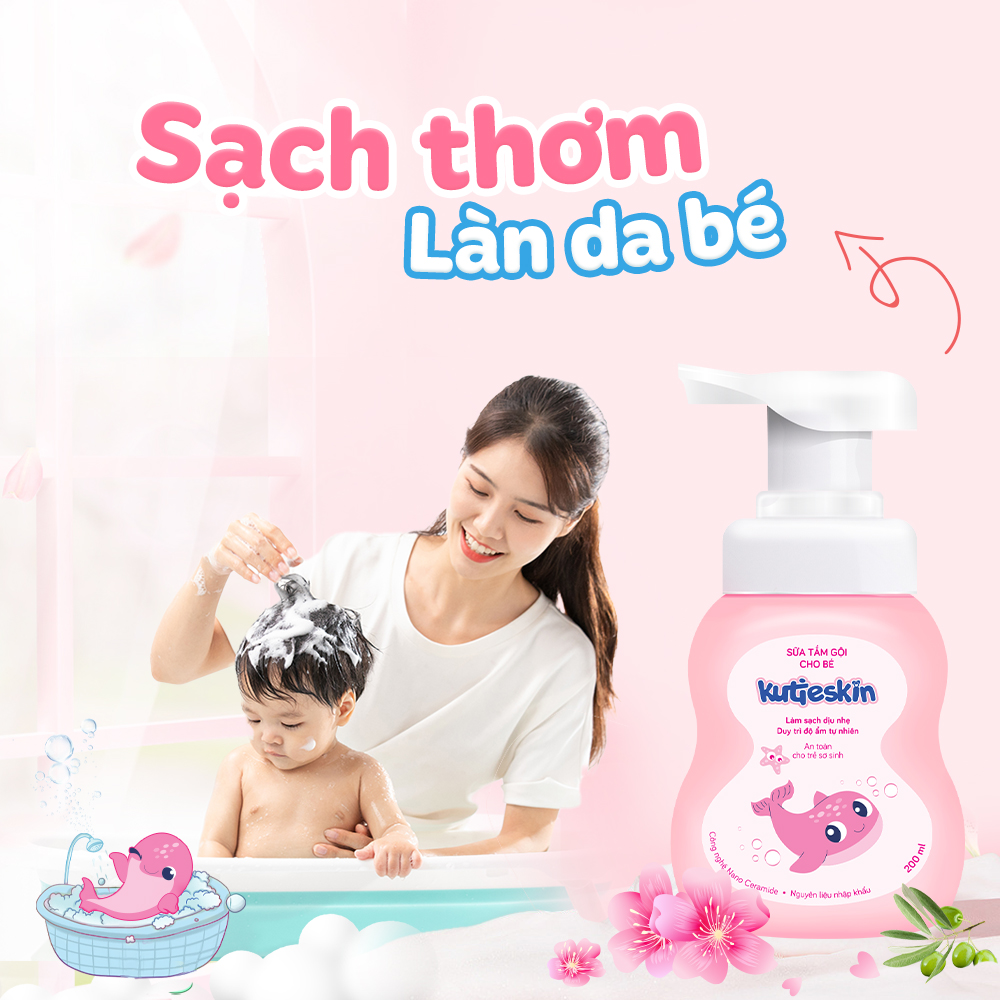 Sữa tắm gội cho bé Kutieskin